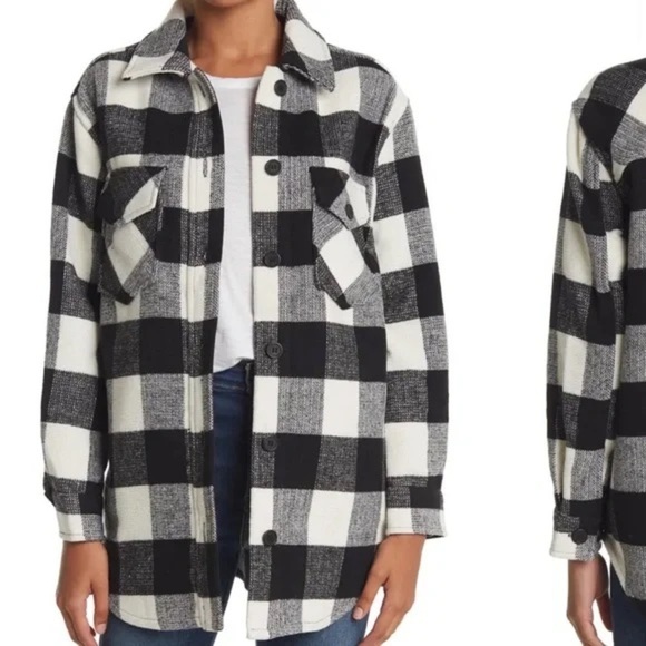 RDI Jackets & Blazers - 162. RDI Buffalo Plaid Shirt Jacket from Nordstrom Women’s 3X in Cream Plaid